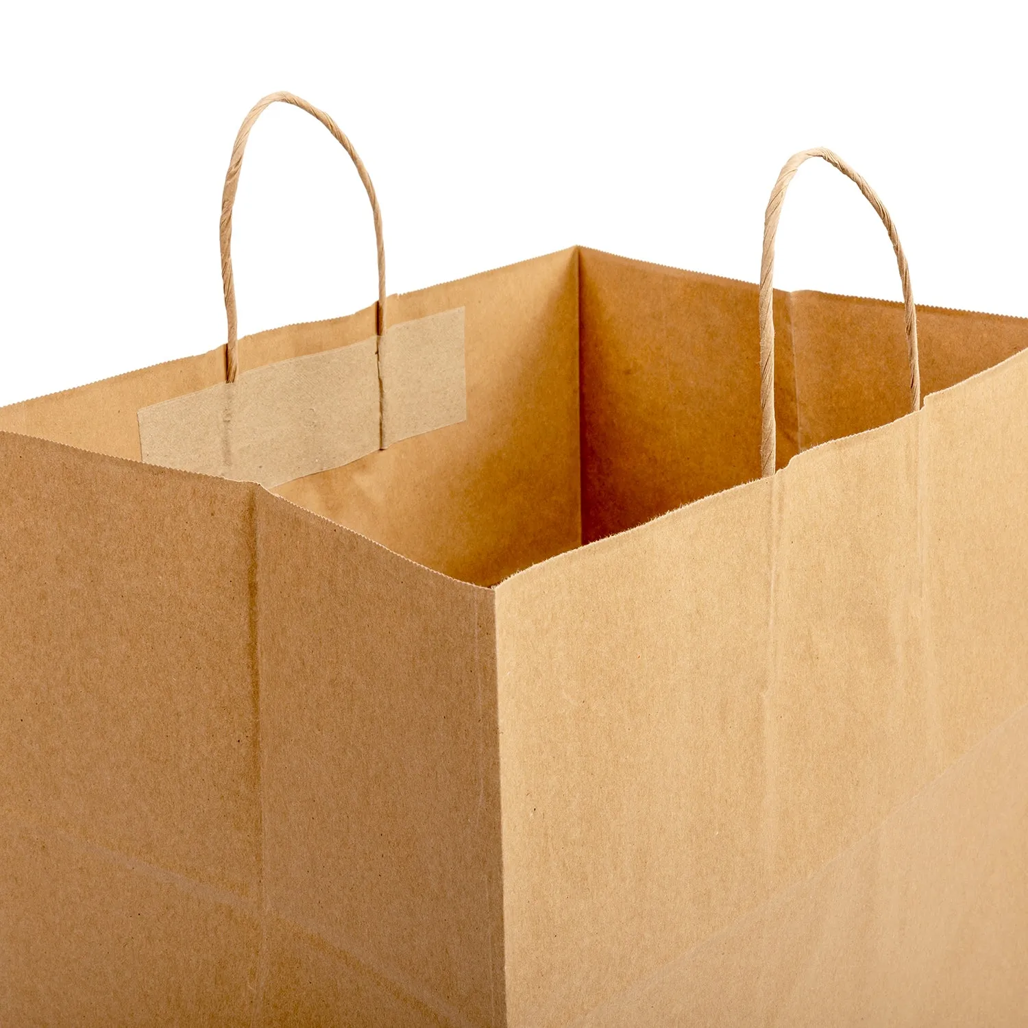 14" x 10" x 15.75" Twisted Handle Kraft Paper Bags, Case of 200
