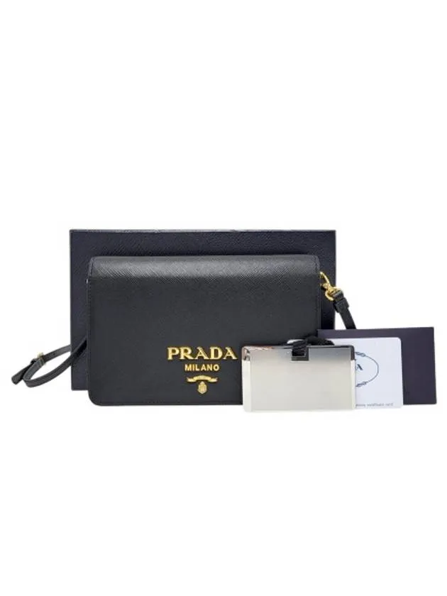 1BP019 Black Saffiano Mini Cross Bag