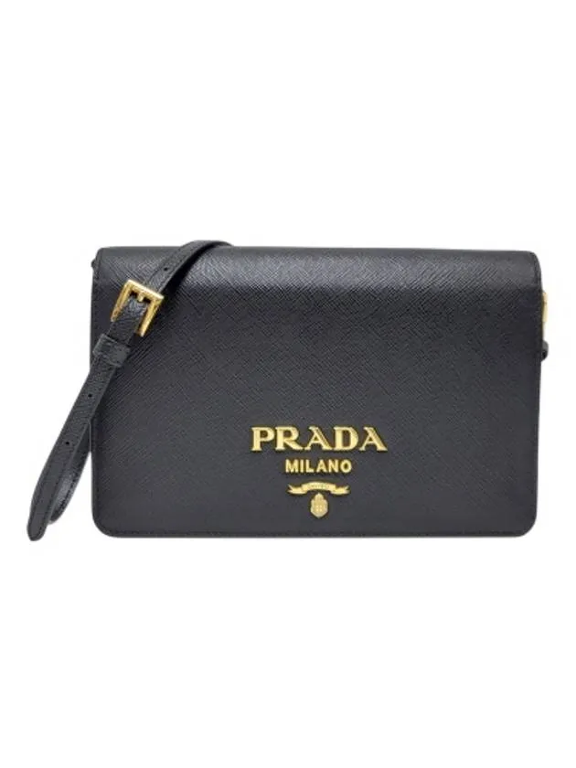 1BP019 Black Saffiano Mini Cross Bag