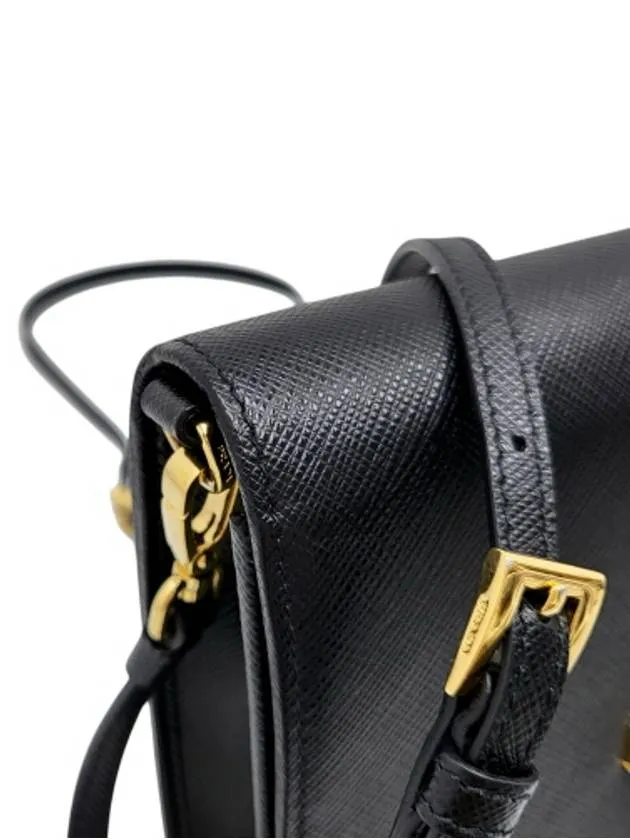 1BP019 Black Saffiano Mini Cross Bag