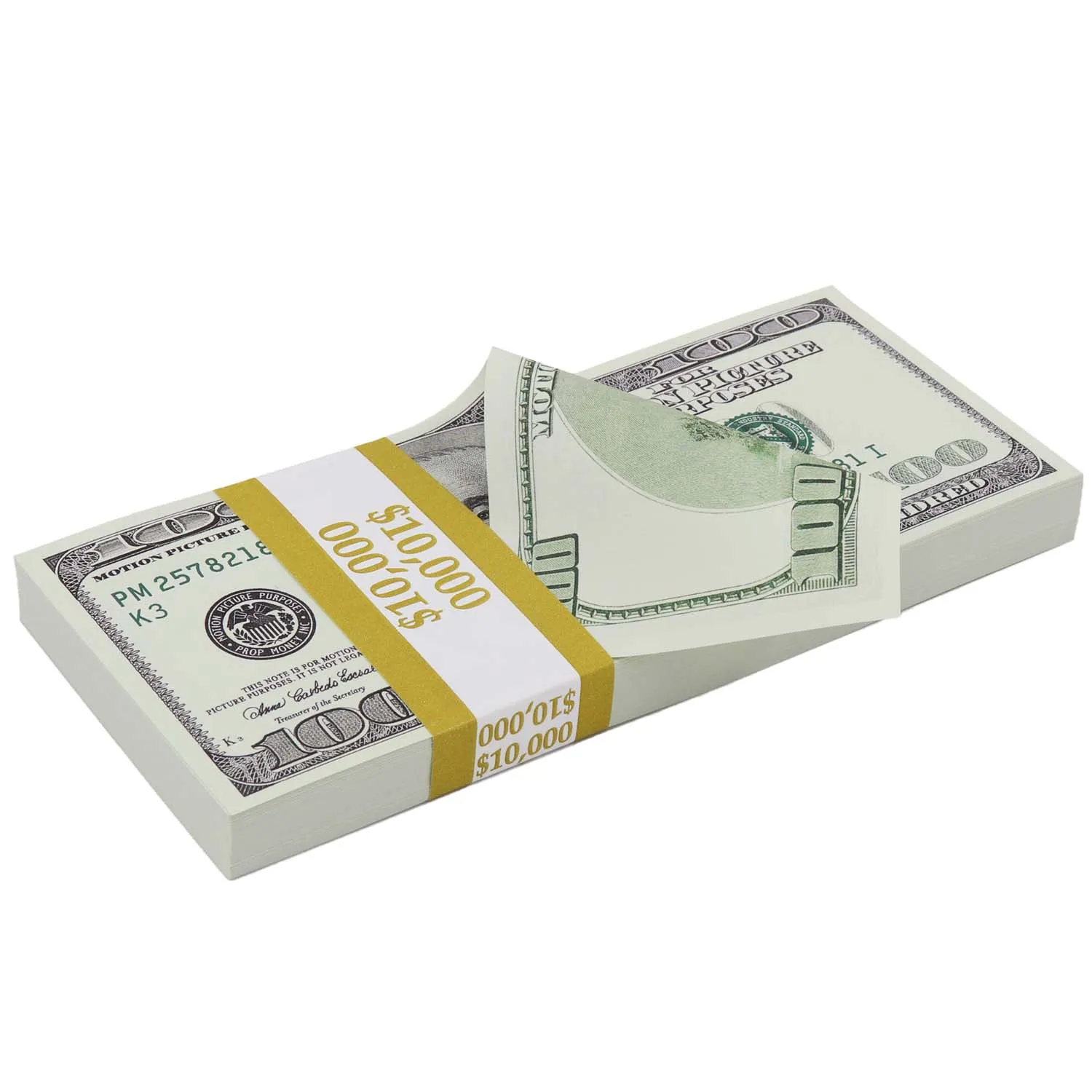 $500,000 Full Print 2000 Series Stacks & Briefcase