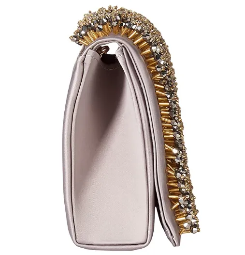 Adrianna Papell Nebraska Small Clutch OysterGold
