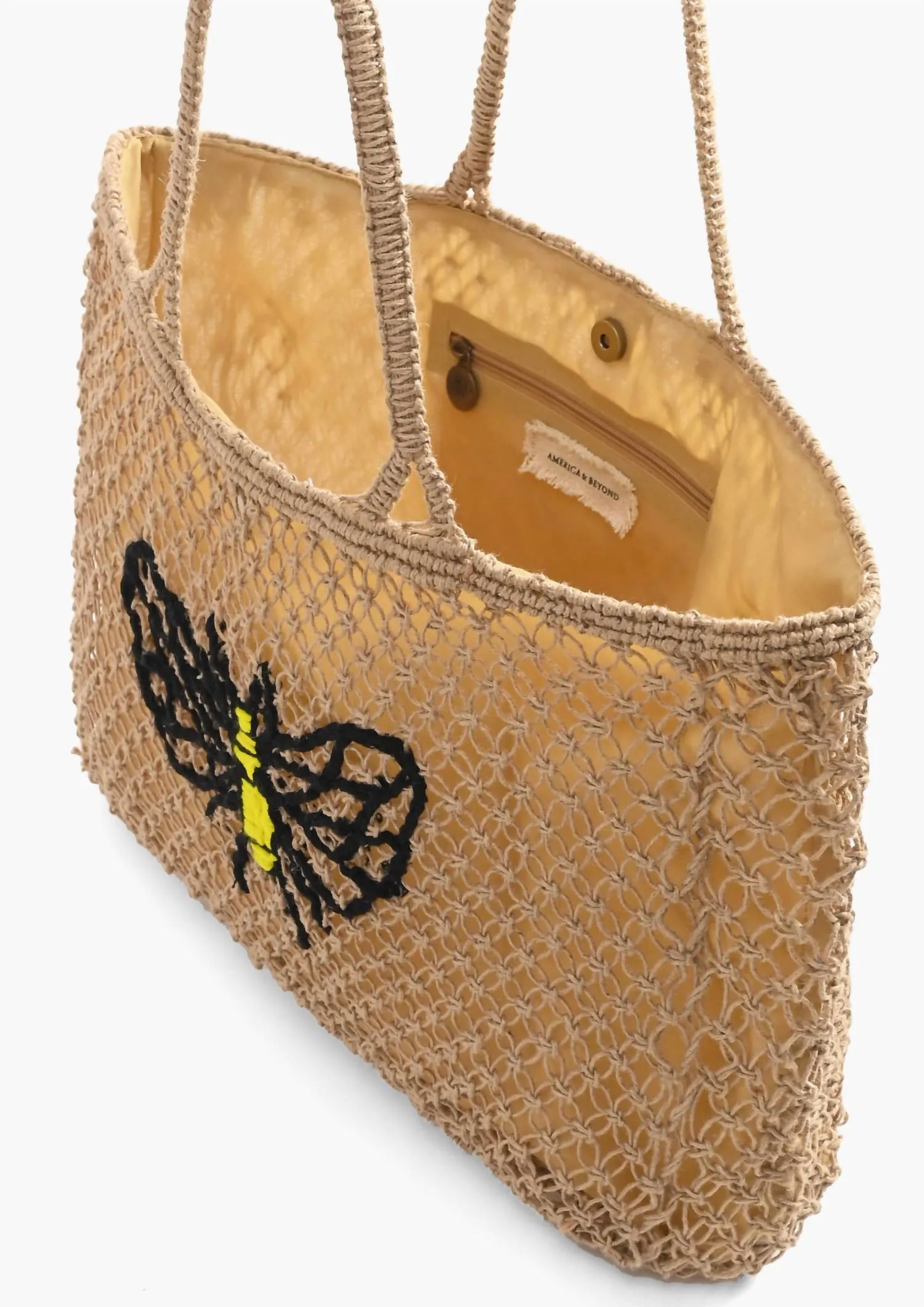 America & Beyond - Macrame Tote Bag