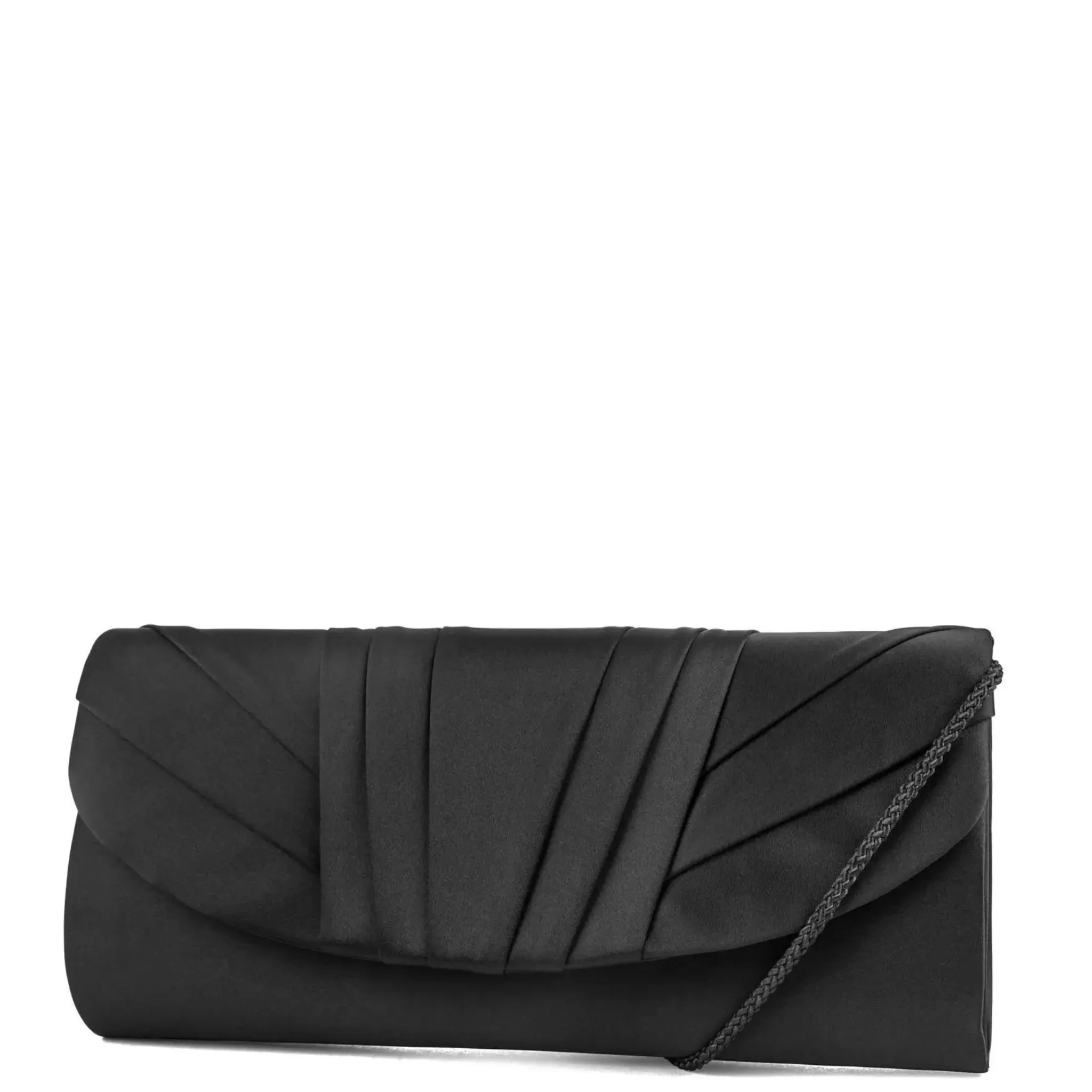 Angel Satin Tuxedo Flap Evening Clutch