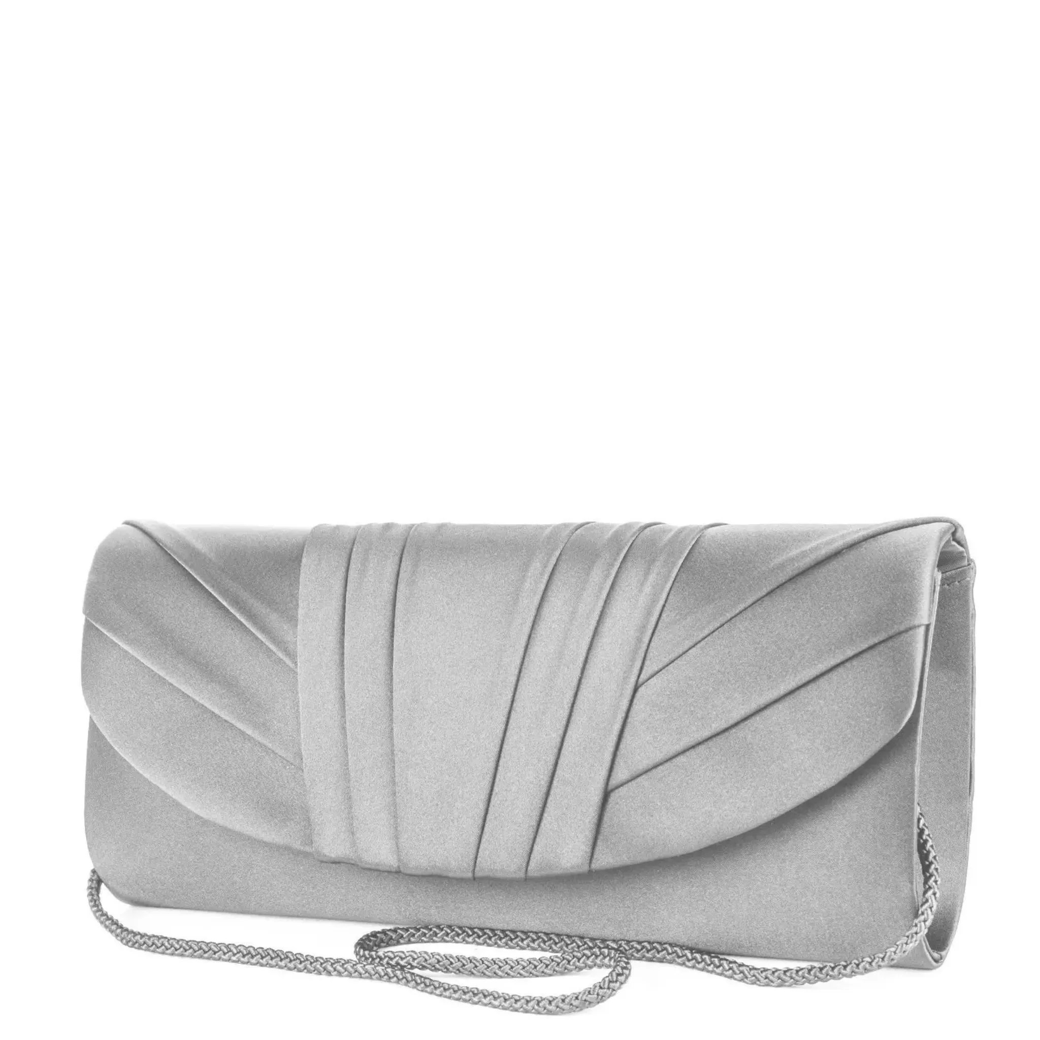 Angel Satin Tuxedo Flap Evening Clutch