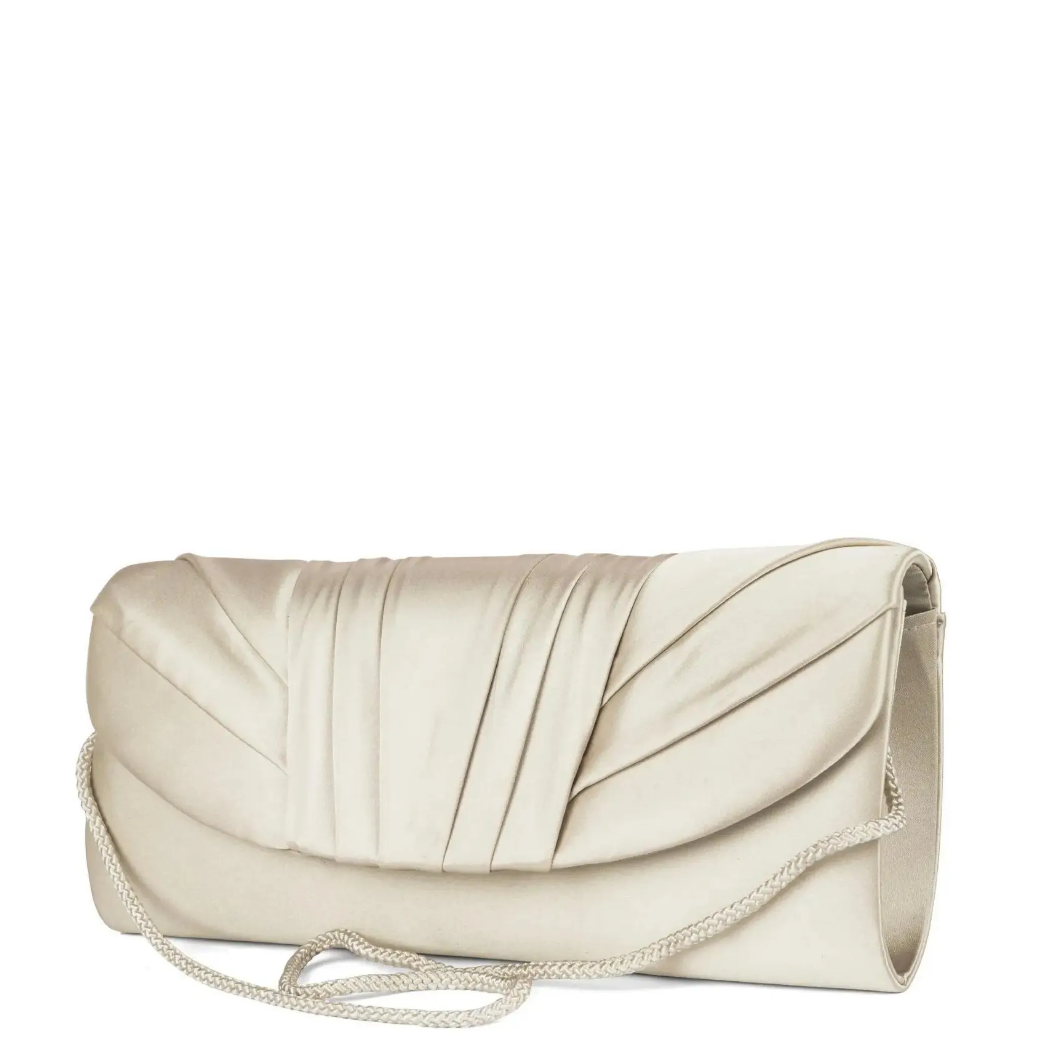 Angel Satin Tuxedo Flap Evening Clutch