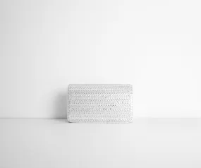 Babez A Star Rhinestone Silver Clutch