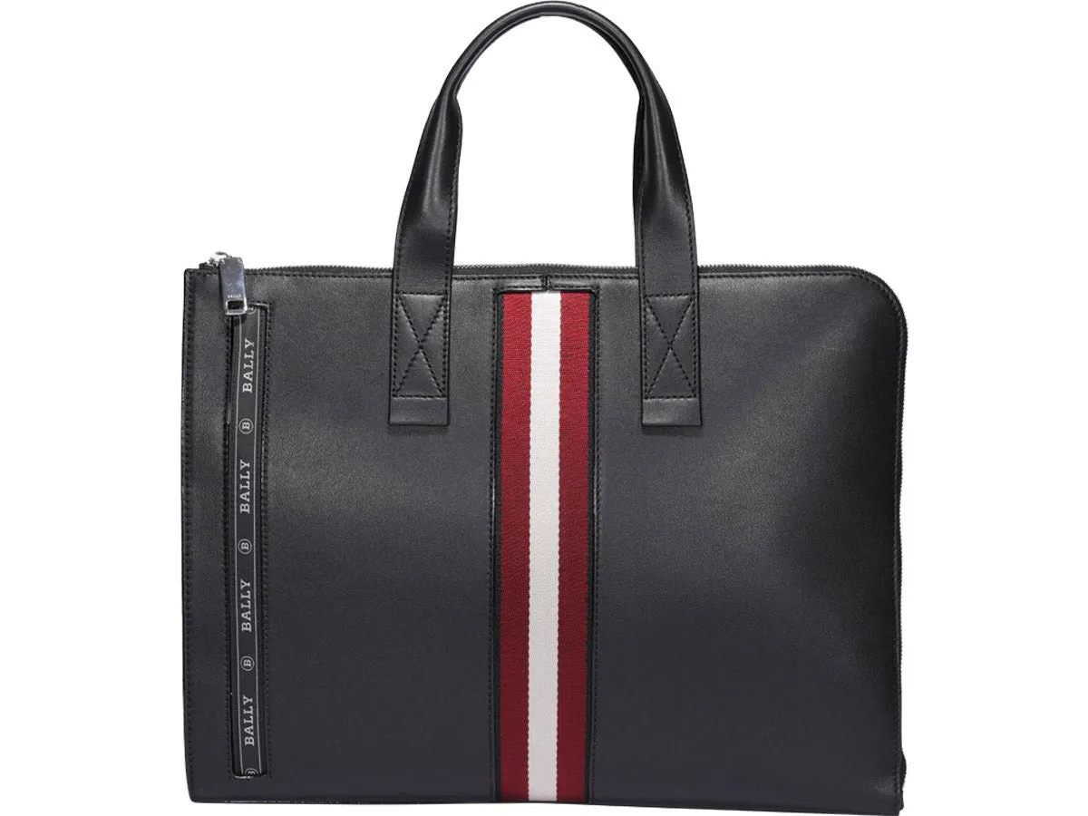Bally Henri Striped Briefcase