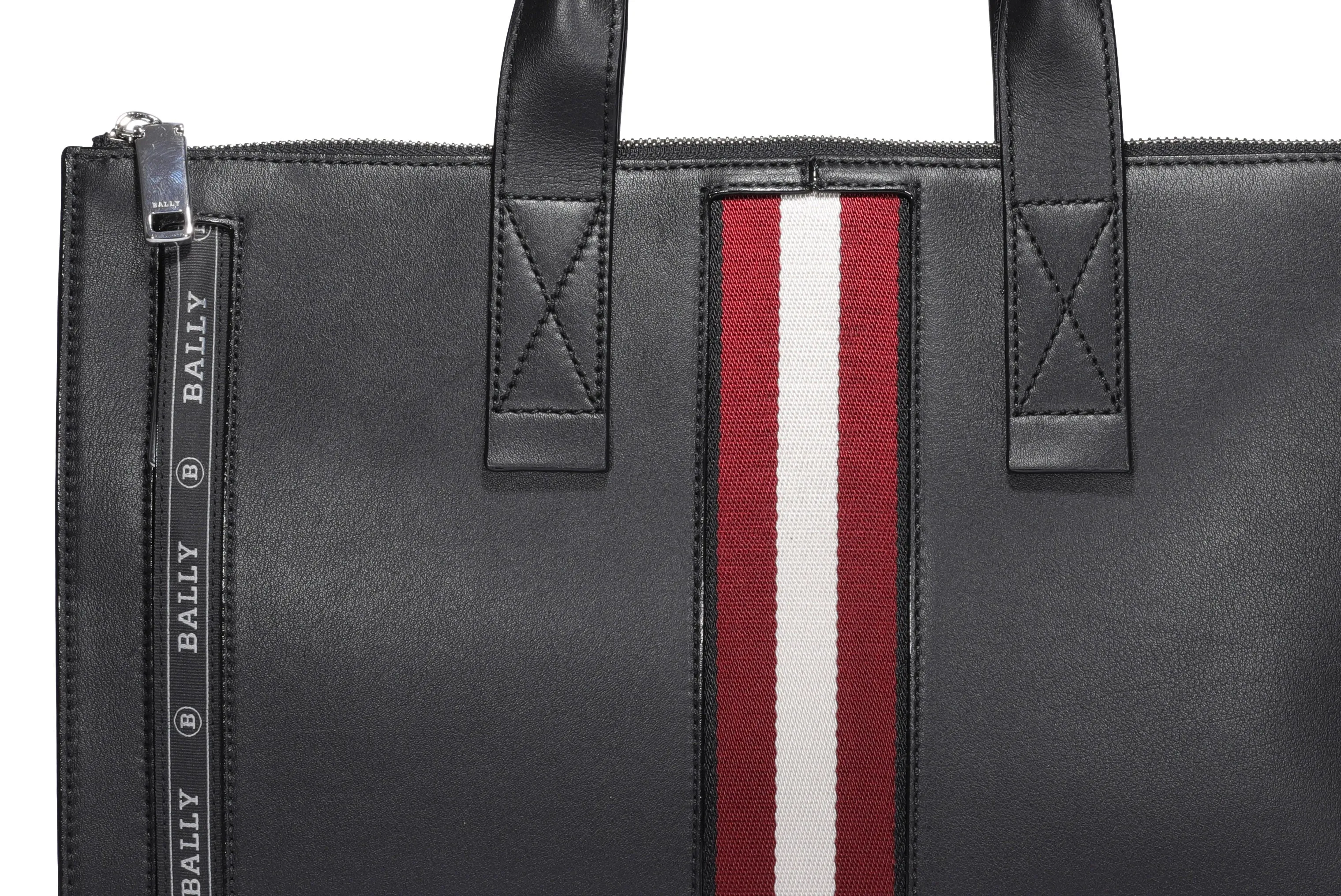 Bally Henri Striped Briefcase