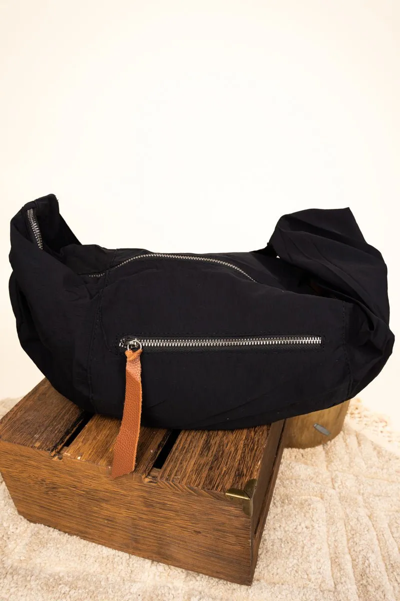 Be Clever Around The World Large Black Chest Bag