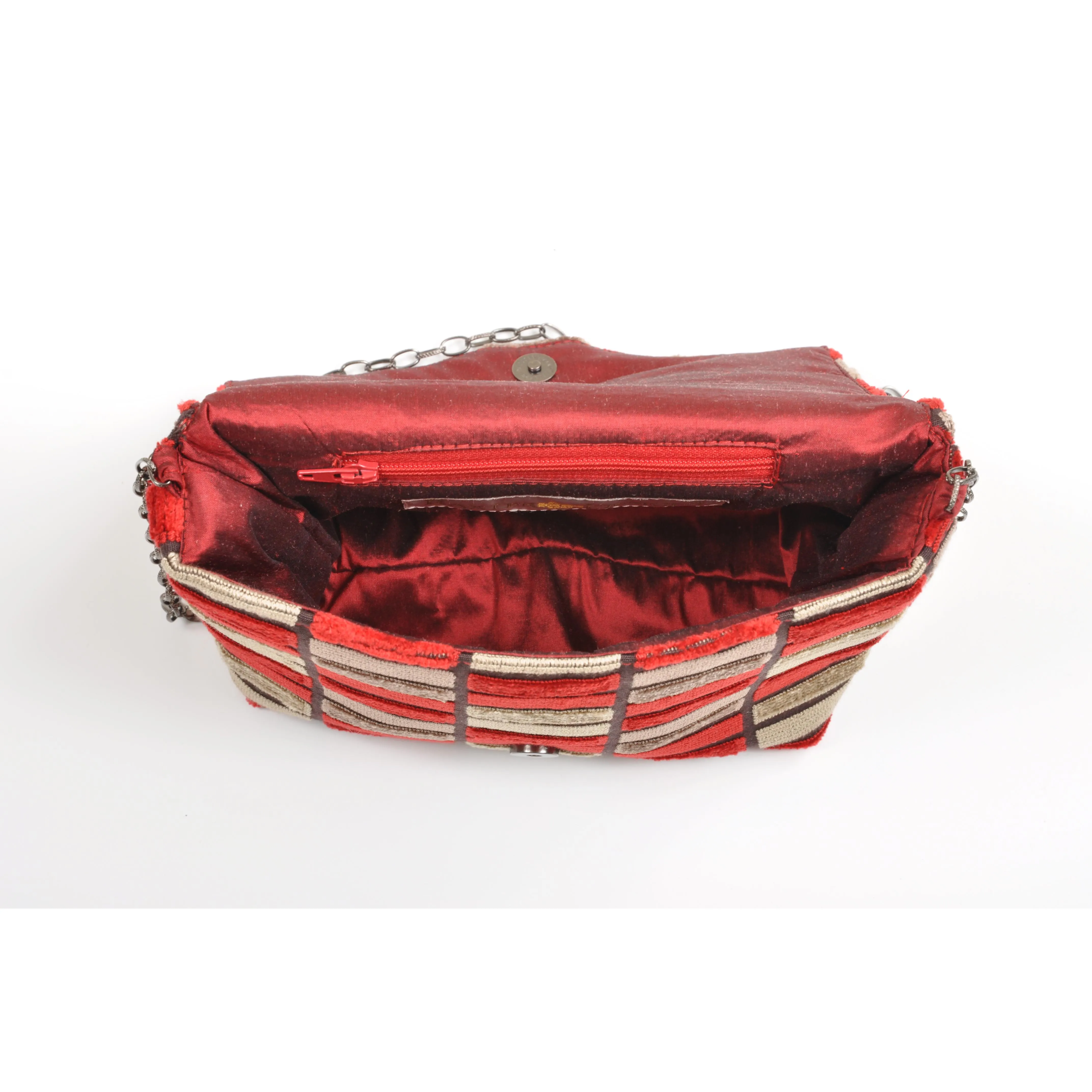 Block Red Square Clutch