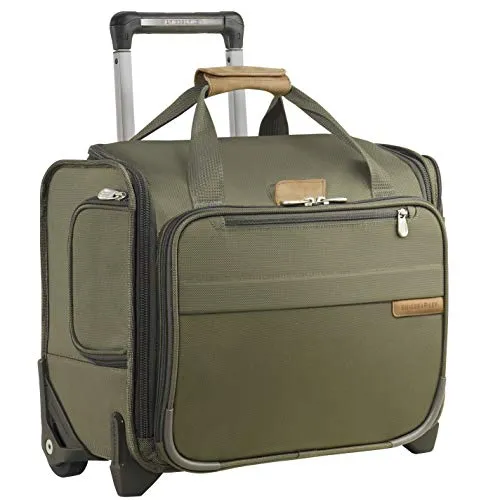 Briggs & Riley Baseline-Softside Rolling Cabin Upright Bag, Olive