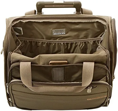 Briggs & Riley Baseline-Softside Rolling Cabin Upright Bag, Olive