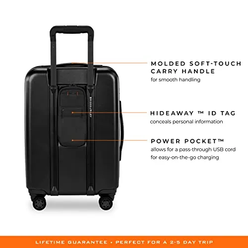Briggs & Riley Sympatico Hardside International Spinner Luggage, Matte Black