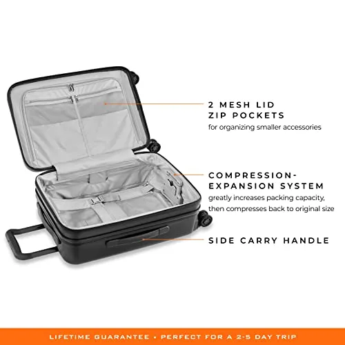 Briggs & Riley Sympatico Hardside International Spinner Luggage, Matte Black
