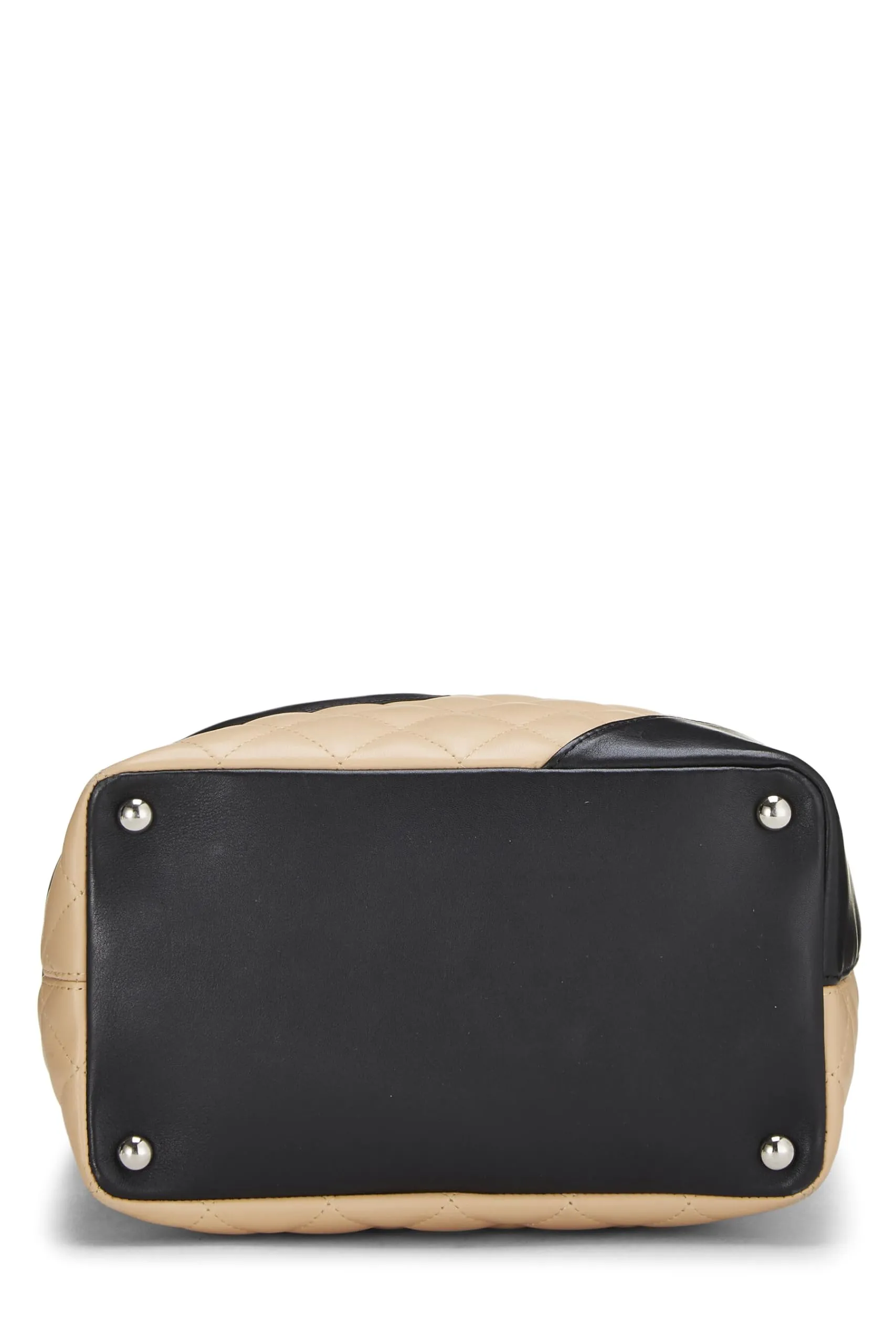 Chanel,  Beige Quilted Calfskin Cambon Ligne Tote Small, Beige