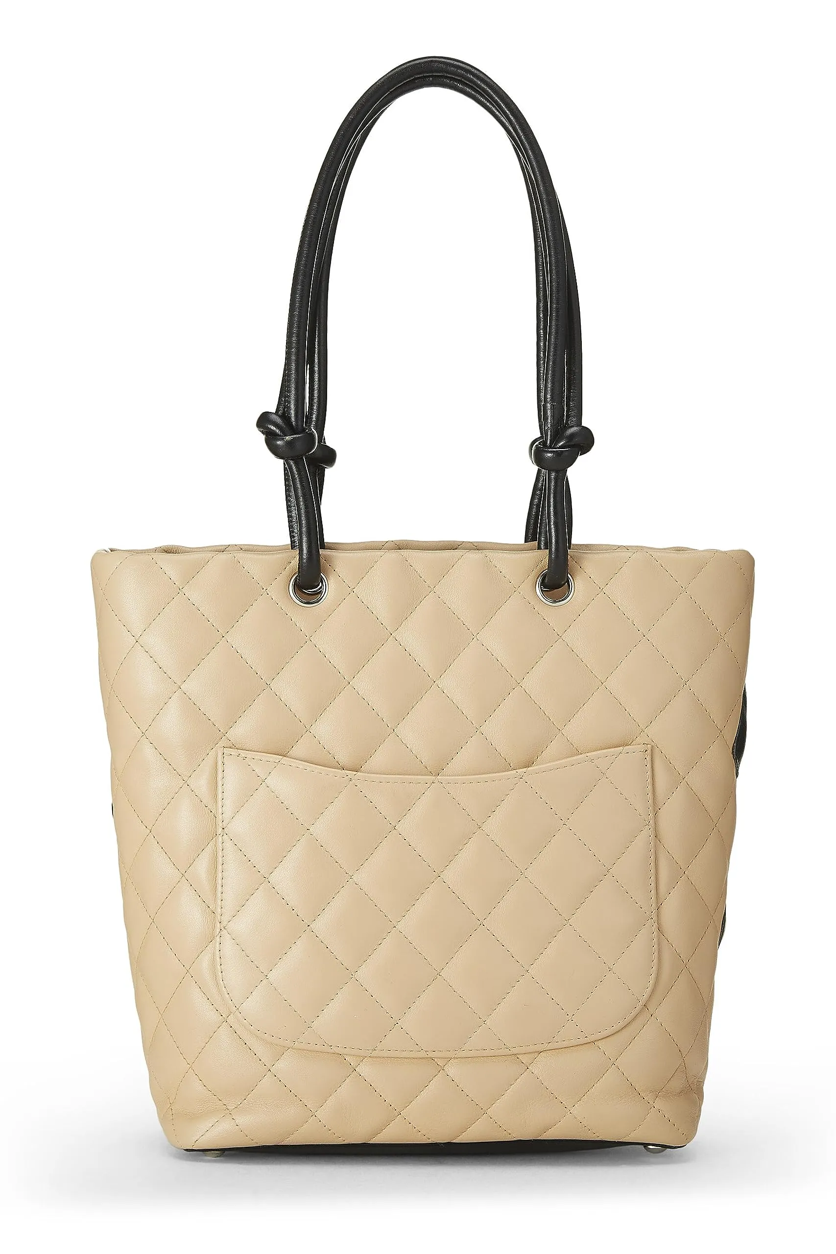Chanel,  Beige Quilted Calfskin Cambon Tote Small, Beige