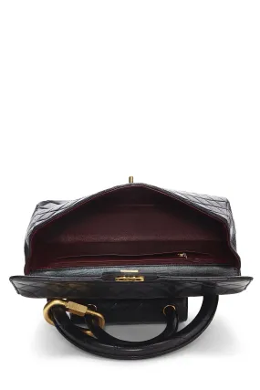 Chanel,  Black Quilted Lambskin Double Bag, Black