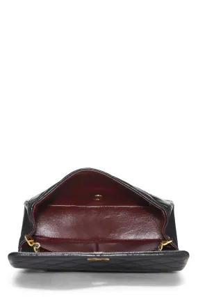 Chanel,  Black Quilted Lambskin Full Flap Mini, Black