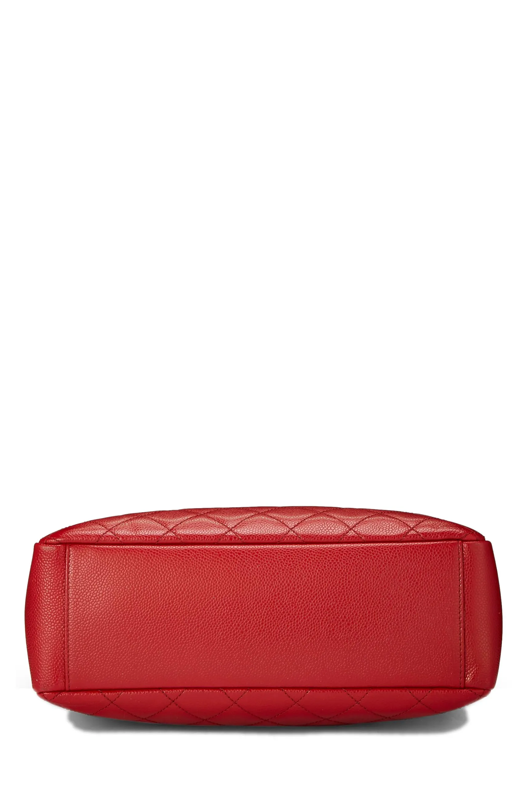 Chanel,  Red Quilted Caviar Petite Shopping Tote (PST) XL, Red