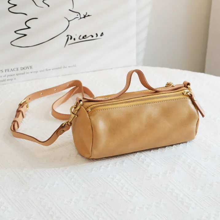 Chic Womens Small Black Leather Crossbody Bag Black Leather Shoulder Bag