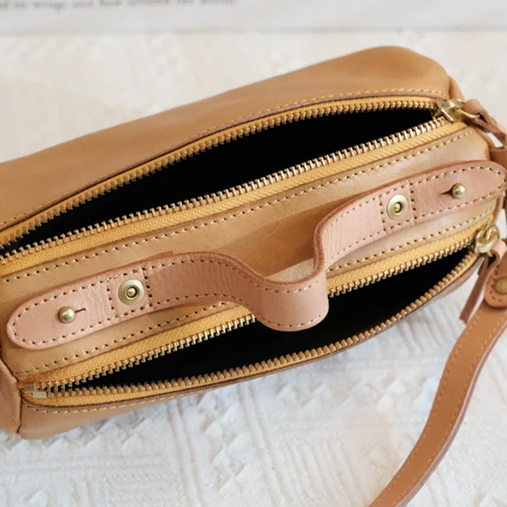 Chic Womens Small Black Leather Crossbody Bag Black Leather Shoulder Bag