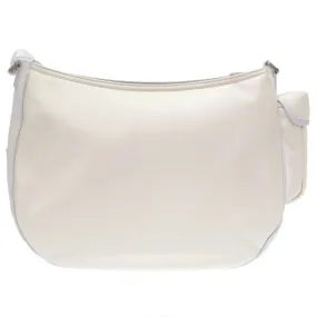 Christian Dior Dior Saddle Soft Bag Roller Coaster Leather Canvas White Shoulder
