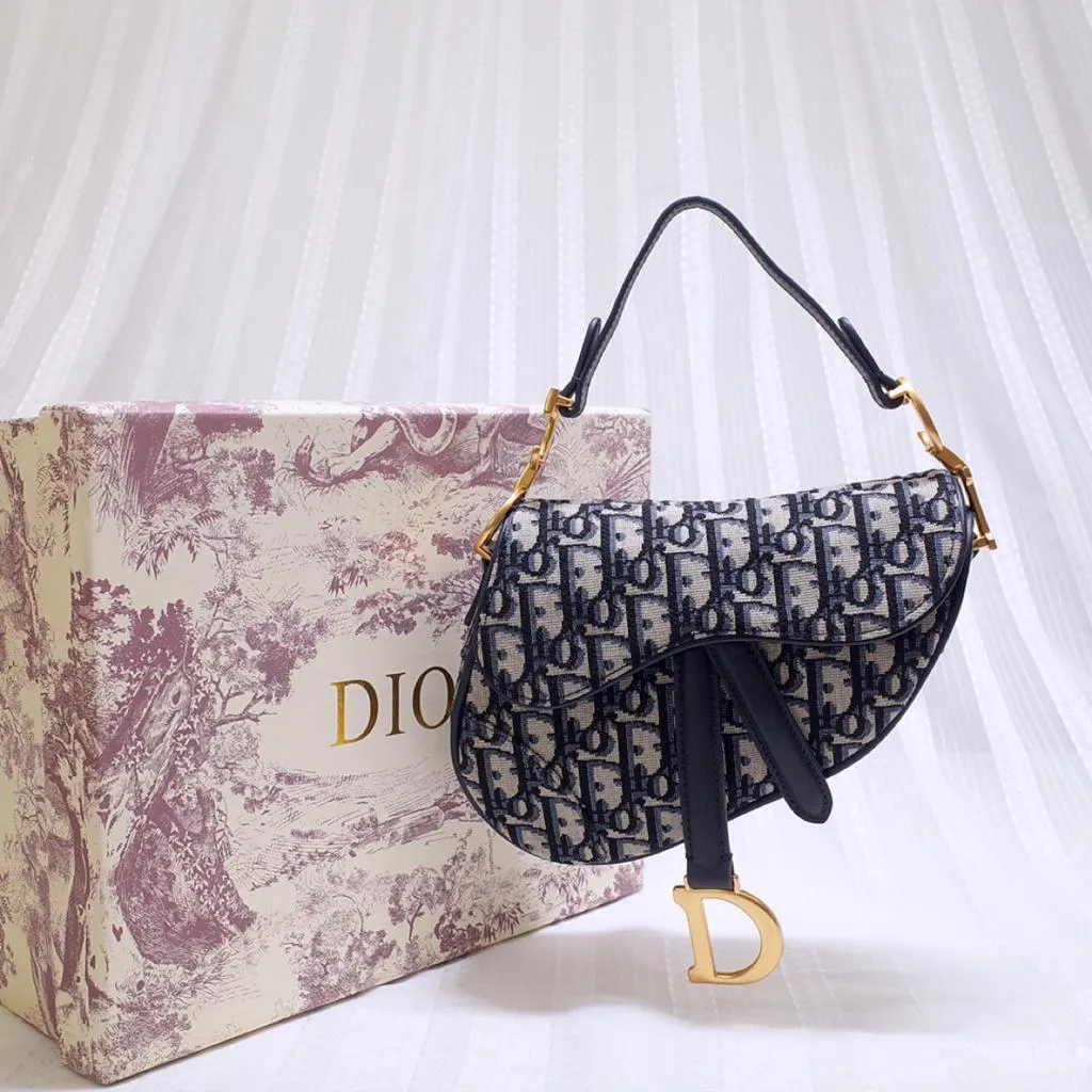 Christian Dior Mini Christian Dior Bag Blue Oblique Jacquard