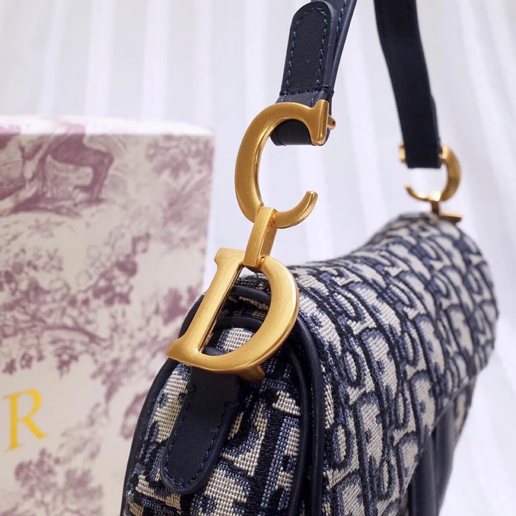 Christian Dior Mini Christian Dior Bag Blue Oblique Jacquard