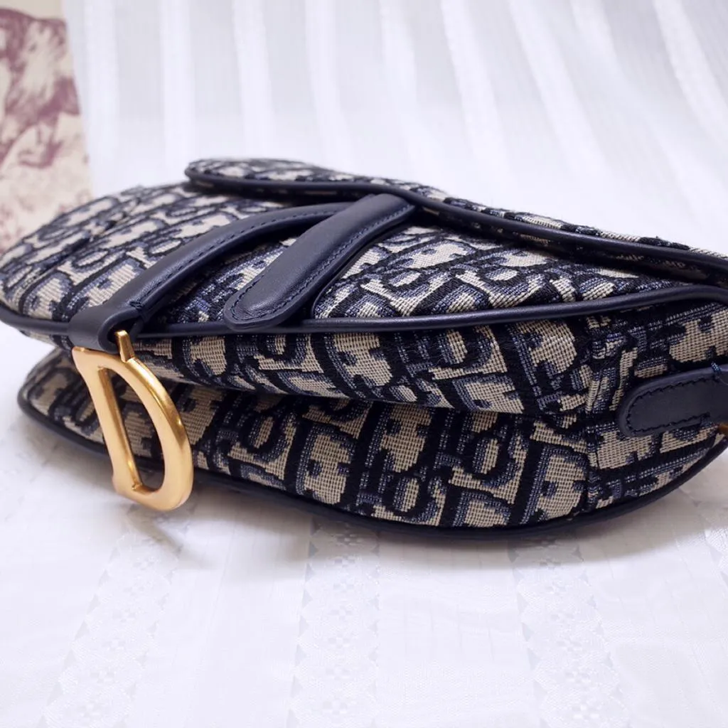 Christian Dior Mini Christian Dior Bag Blue Oblique Jacquard