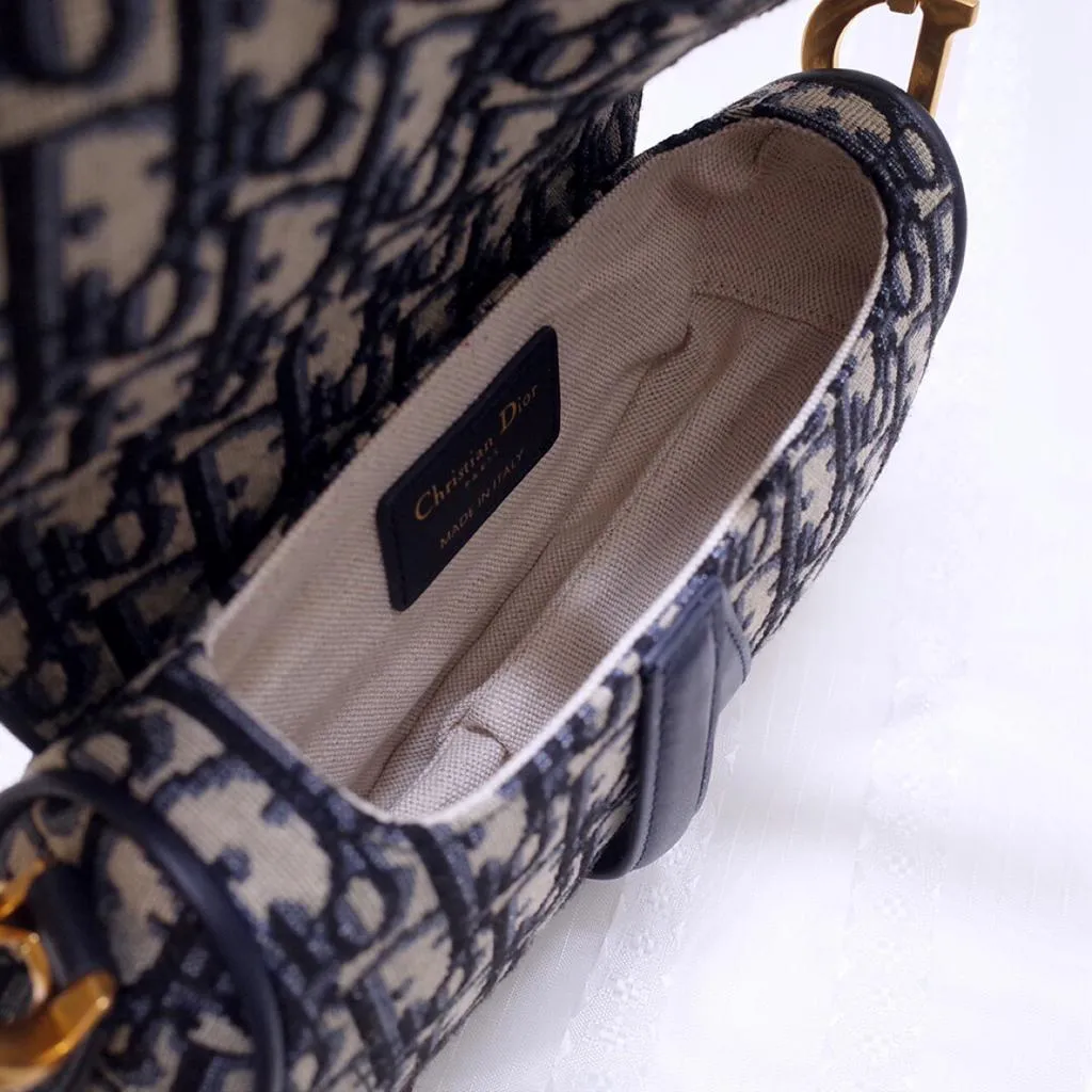 Christian Dior Mini Christian Dior Bag Blue Oblique Jacquard