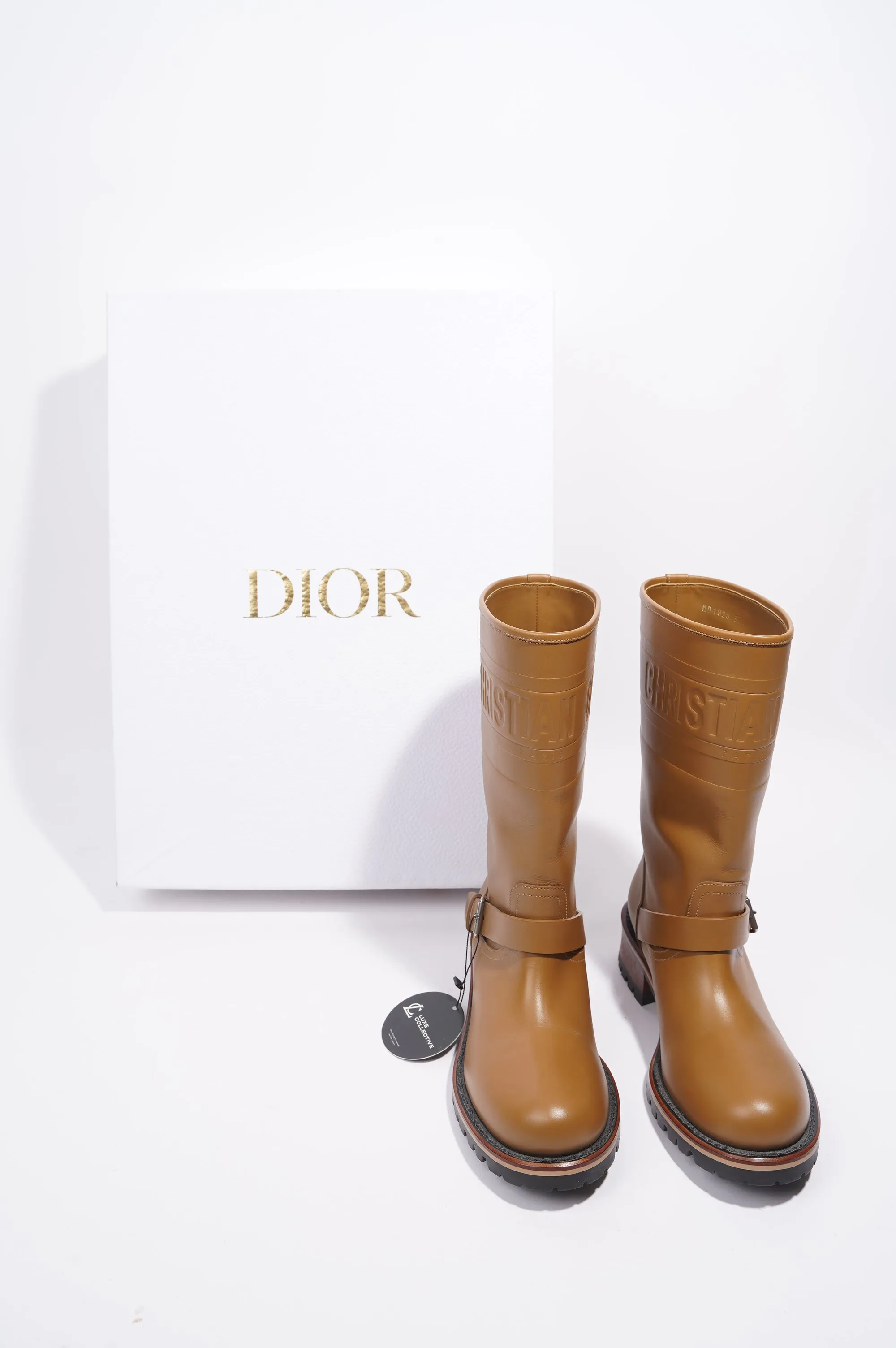 Christian Dior Quest Brown Leather EU 37.5 UK 4.5