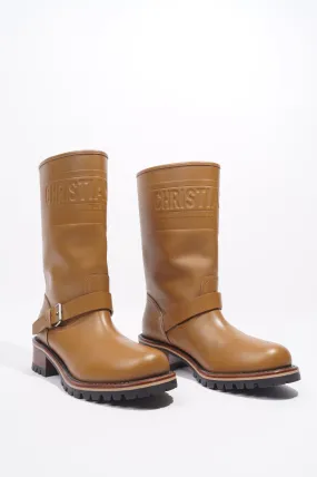 Christian Dior Quest Brown Leather EU 37.5 UK 4.5