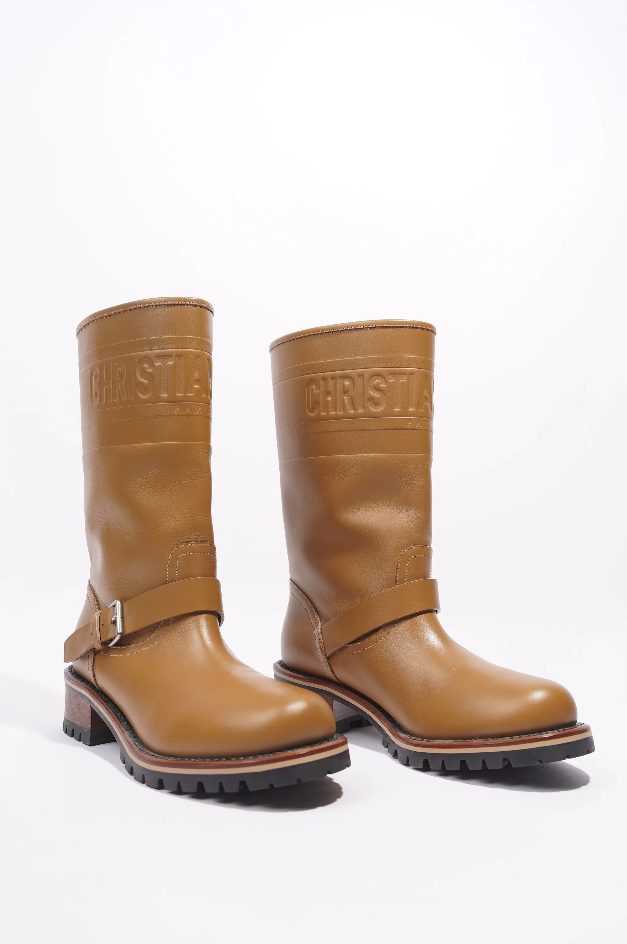 Christian Dior Quest Brown Leather EU 37.5 UK 4.5