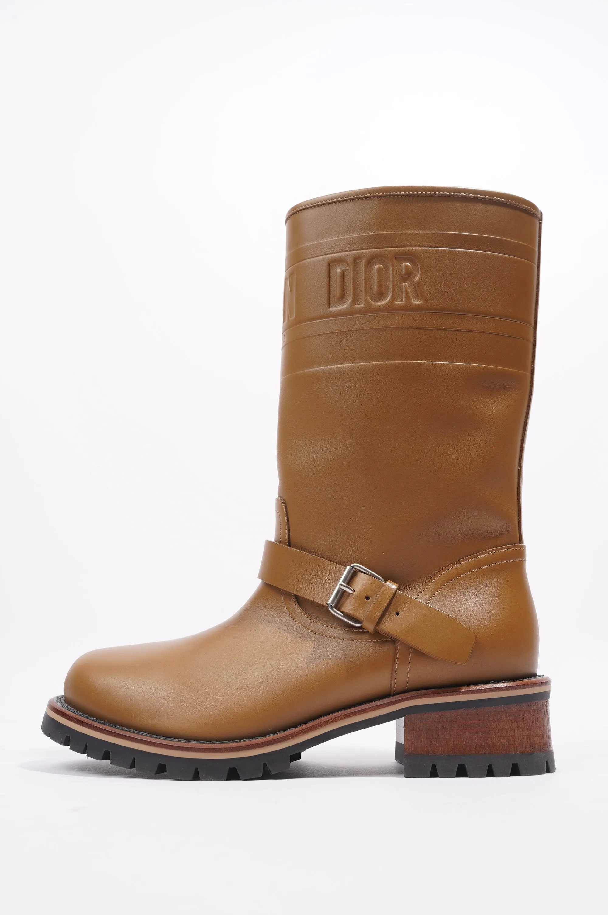 Christian Dior Quest Brown Leather EU 37.5 UK 4.5