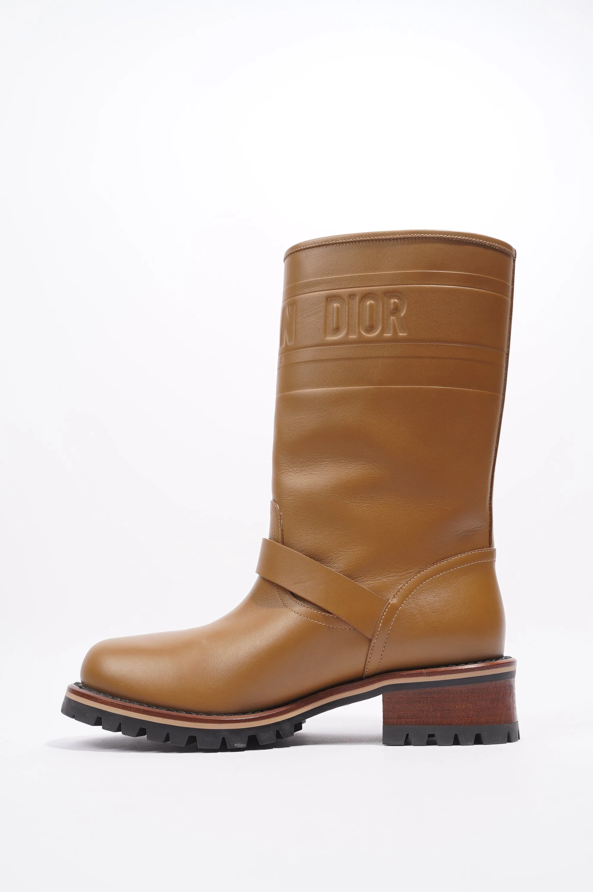 Christian Dior Quest Brown Leather EU 37.5 UK 4.5