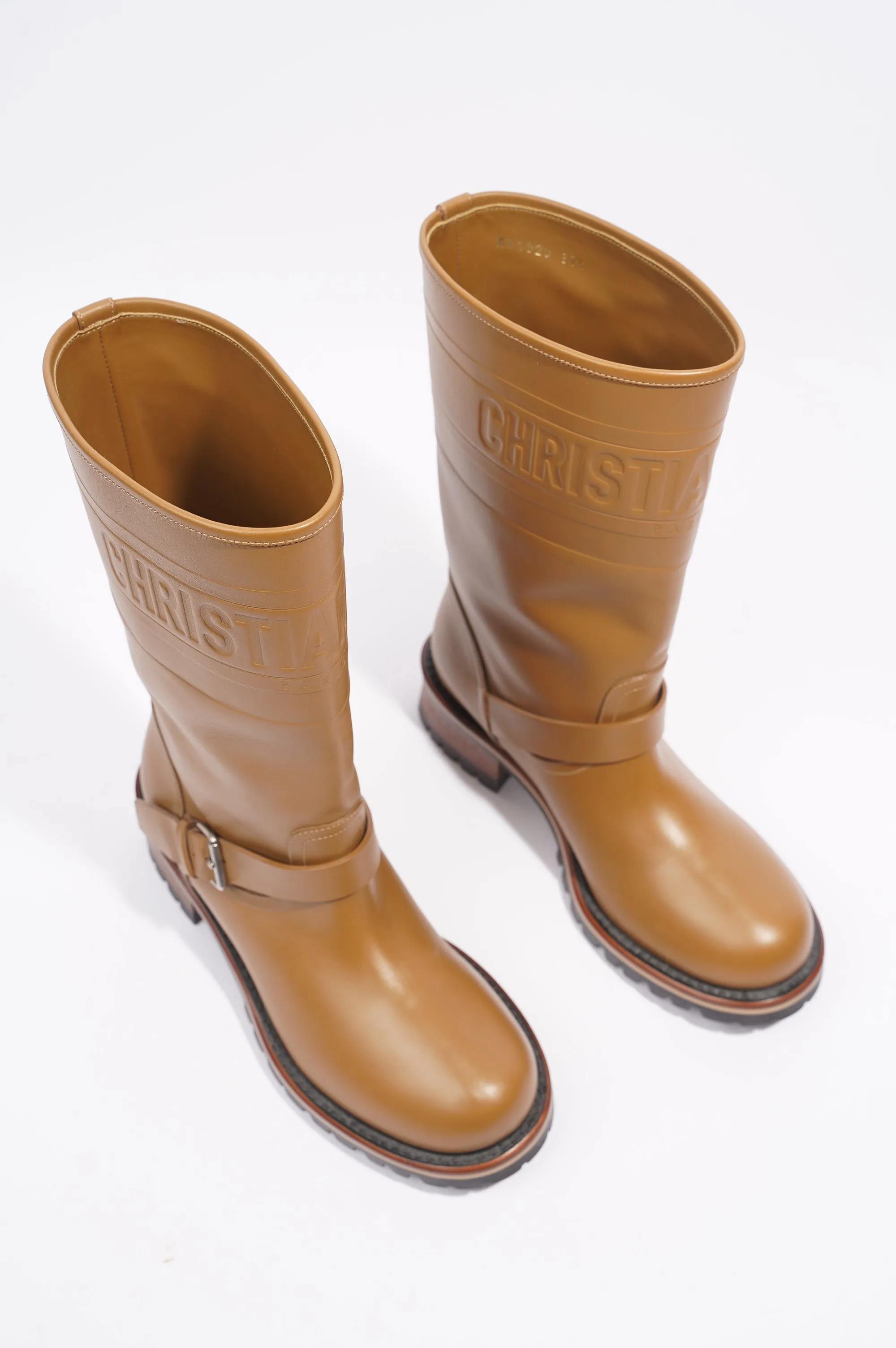 Christian Dior Quest Brown Leather EU 37.5 UK 4.5