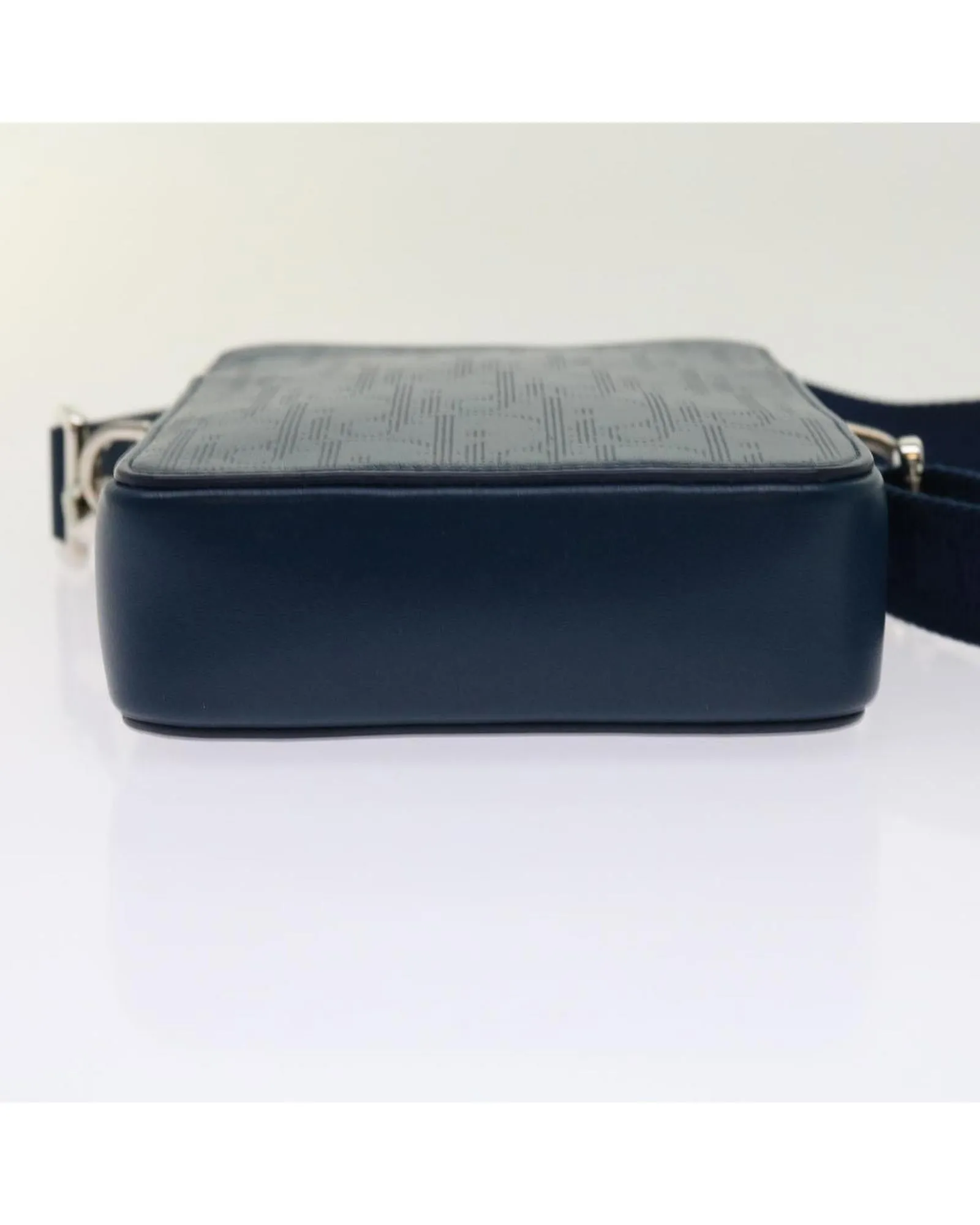 Christian Dior Saddle Bag Blue Leather Crossbody