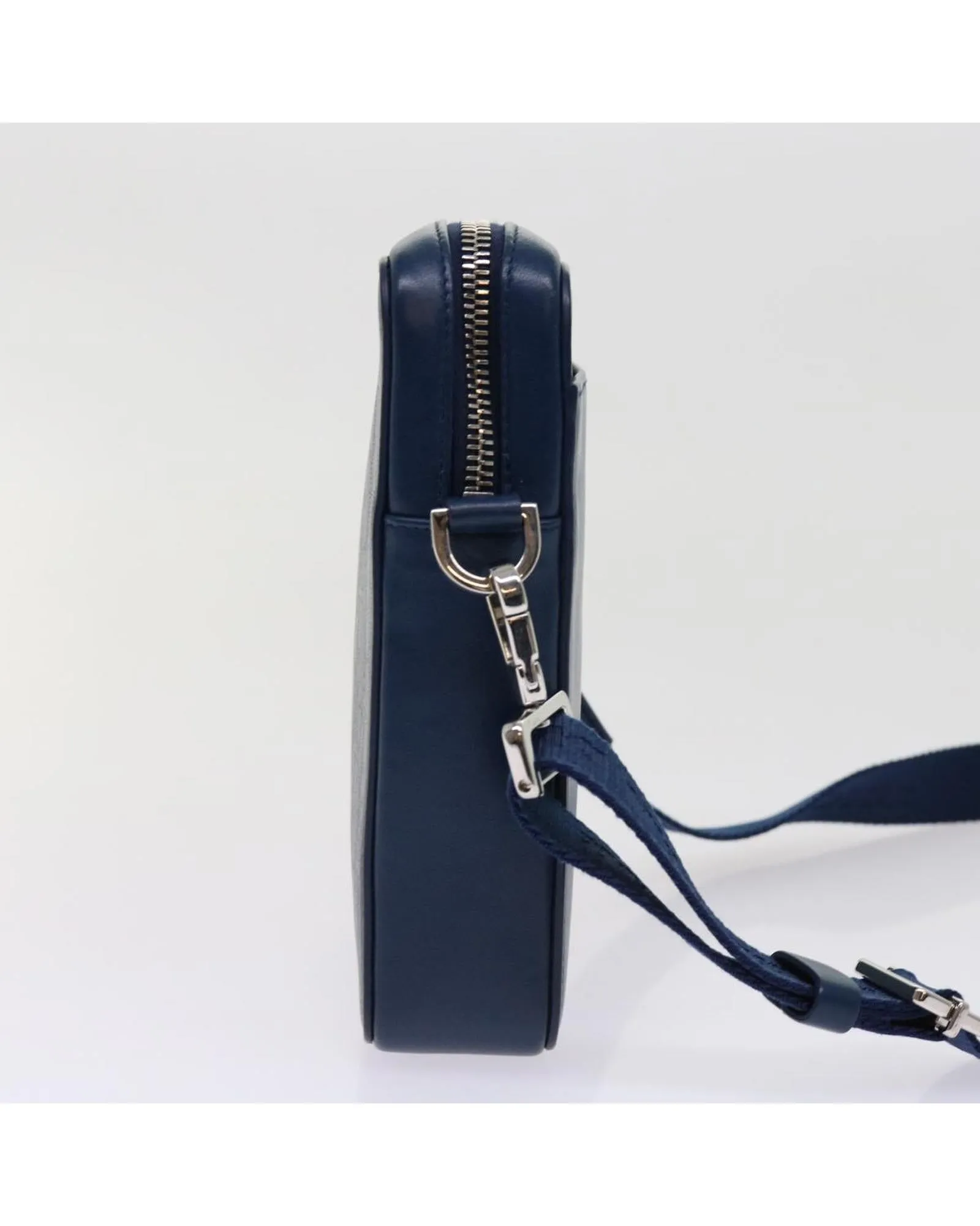 Christian Dior Saddle Bag Blue Leather Crossbody