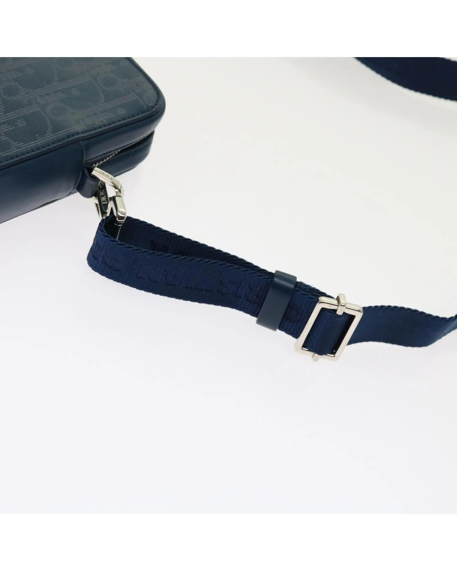 Christian Dior Saddle Bag Blue Leather Crossbody