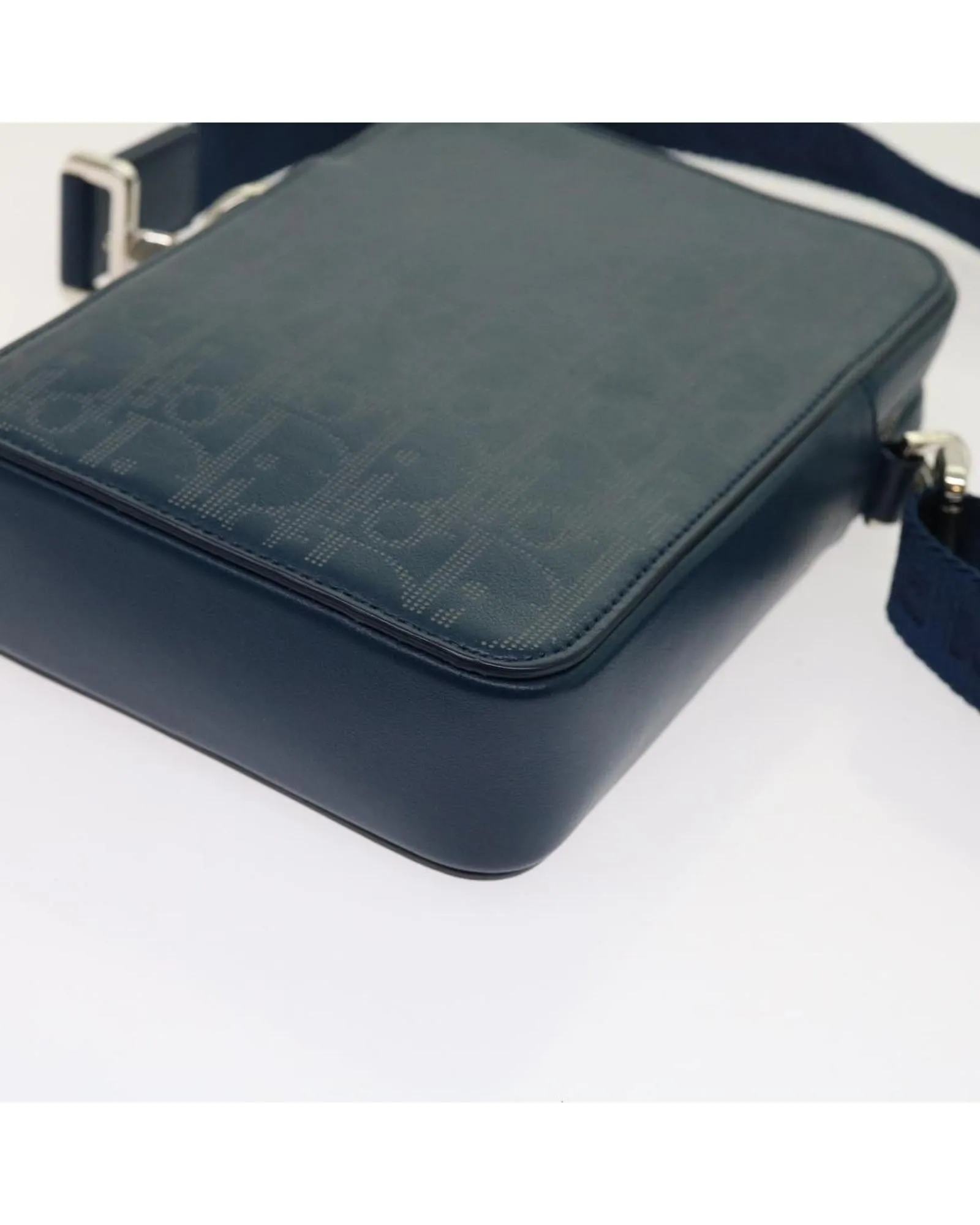 Christian Dior Saddle Bag Blue Leather Crossbody