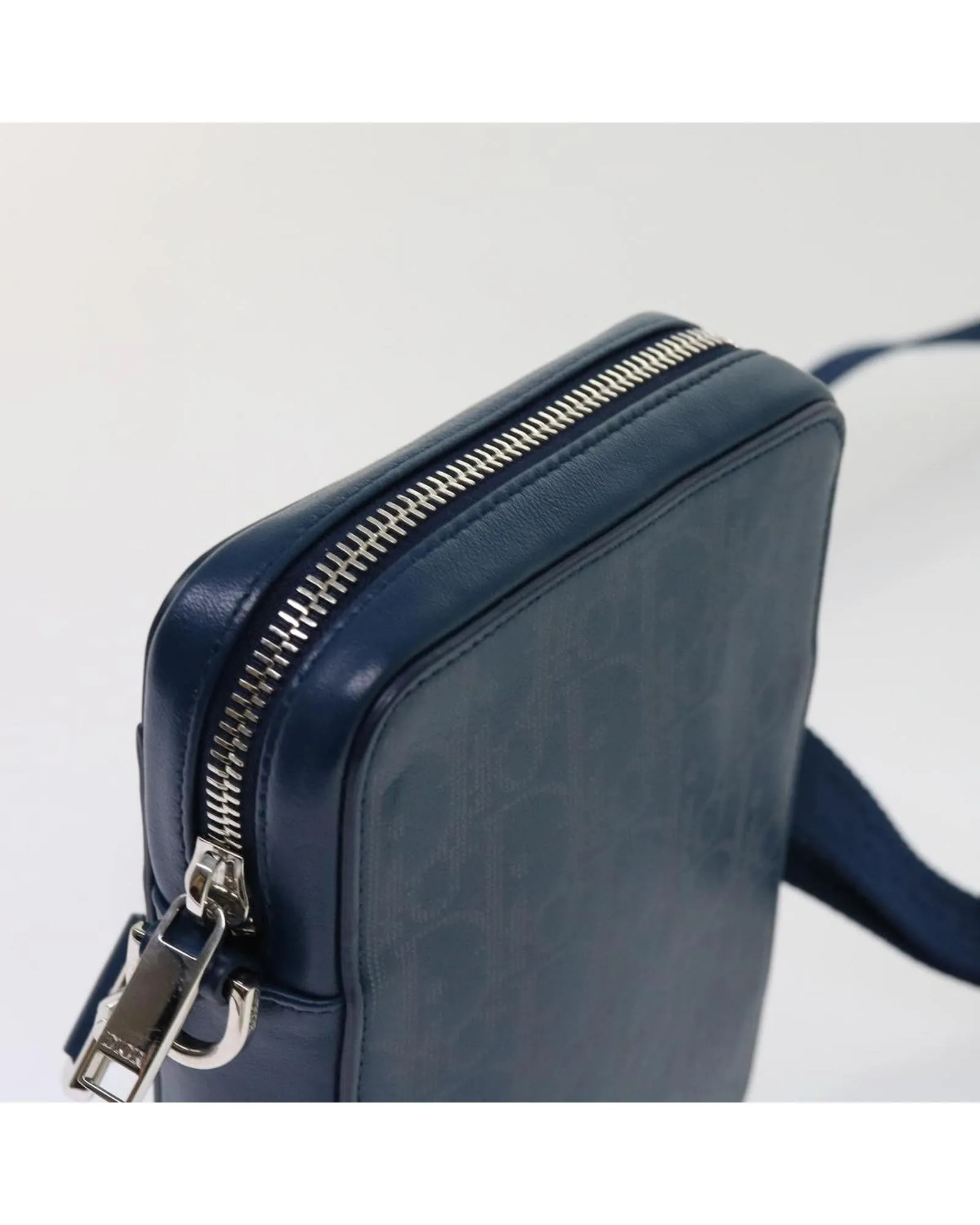Christian Dior Saddle Bag Blue Leather Crossbody