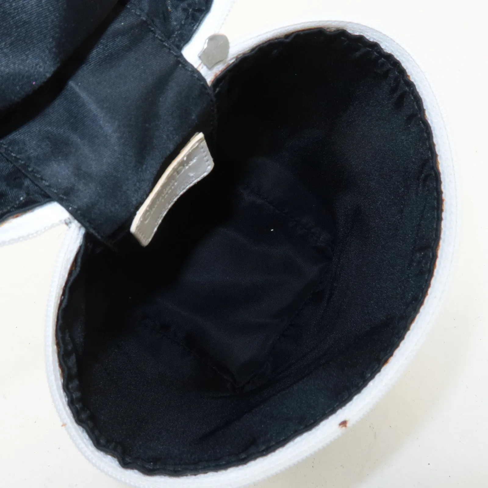 Christian Dior Trotter PVC Patent Leather Vanity Bag Black