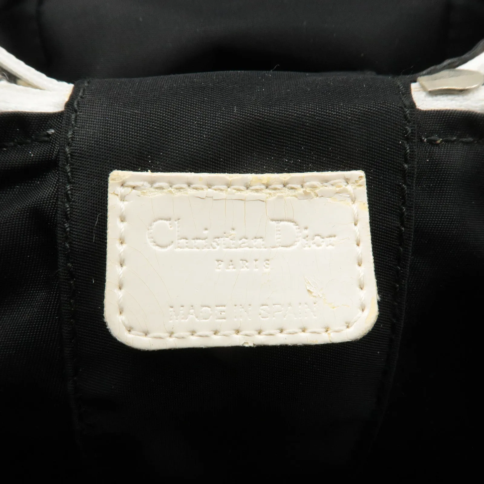 Christian Dior Trotter PVC Patent Leather Vanity Bag Black