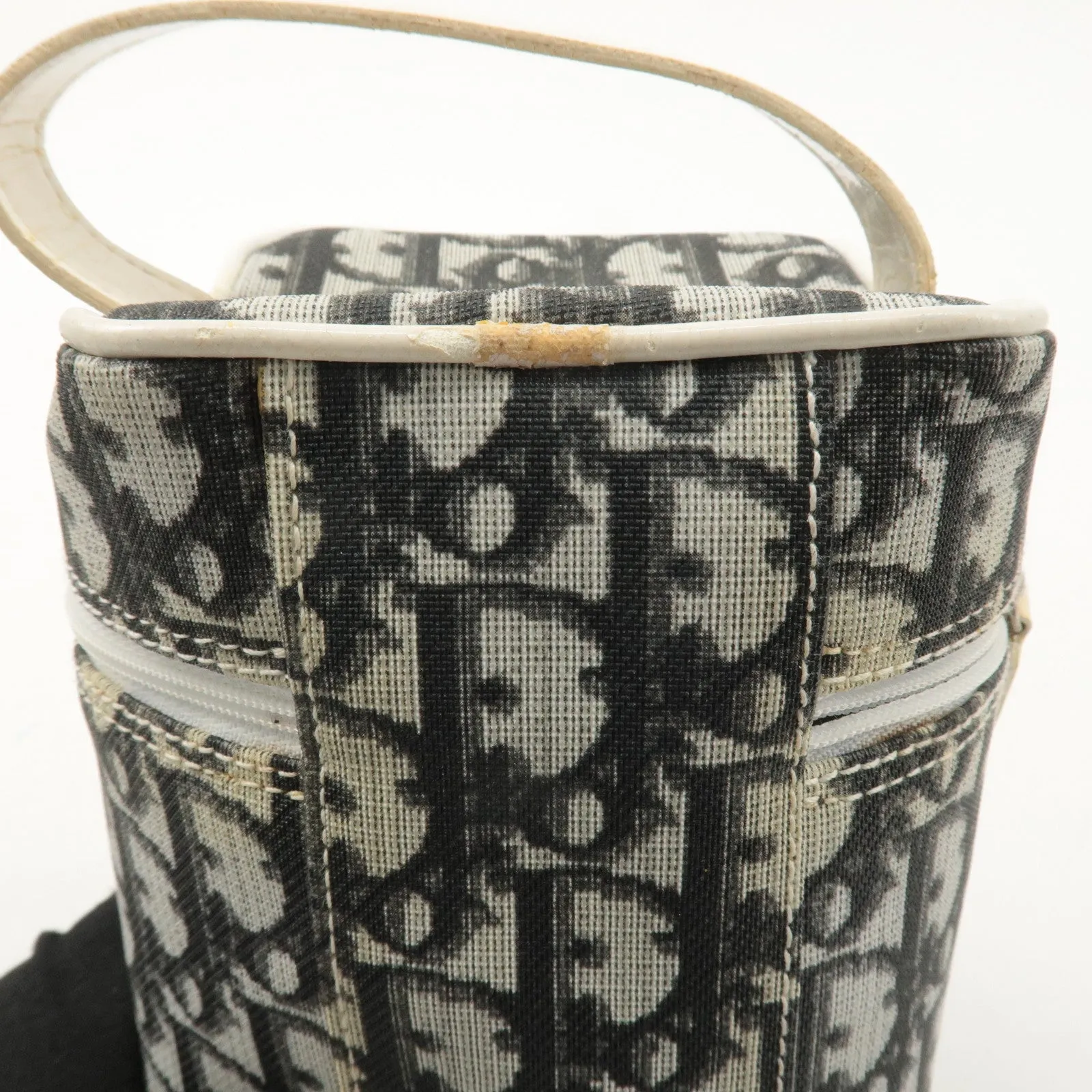 Christian Dior Trotter PVC Patent Leather Vanity Bag Black