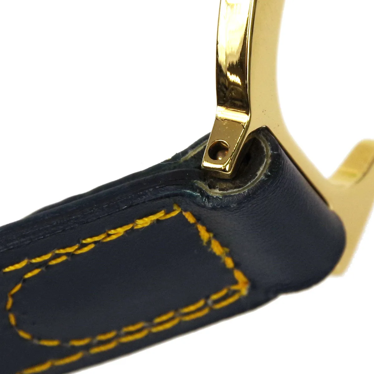 CHRISTIAN DIOR Trotter Saddle Handbag Navy 97774