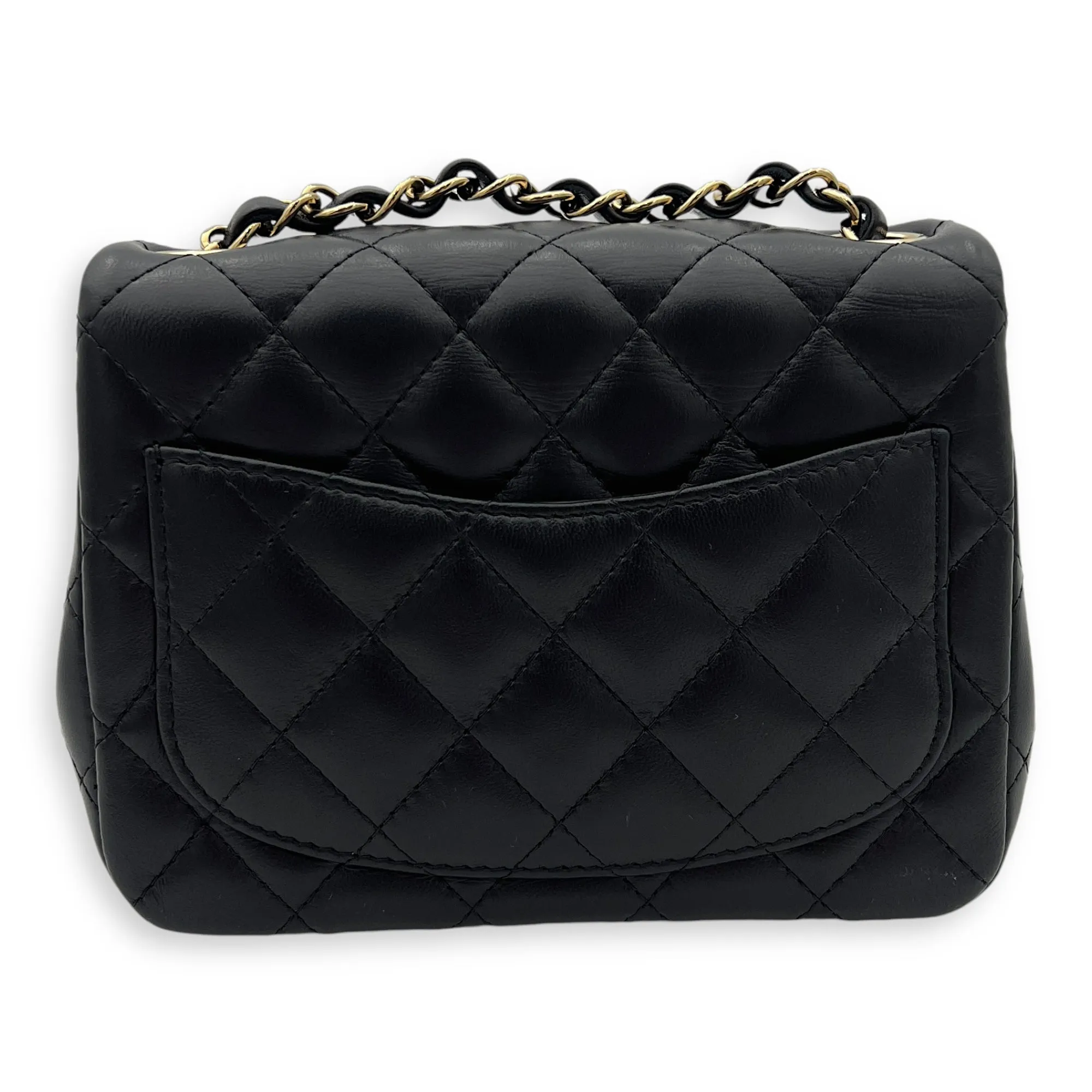 Classic Crossbody Bag Mini Black in Lambskin, Gold hardware