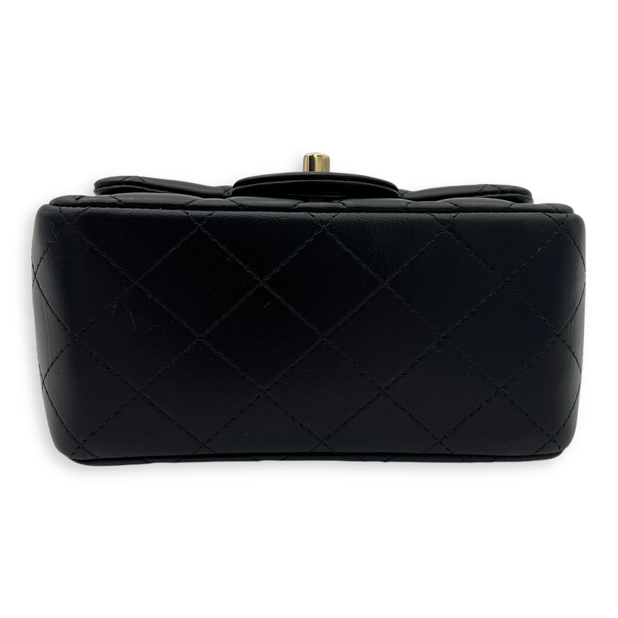 Classic Crossbody Bag Mini Black in Lambskin, Gold hardware