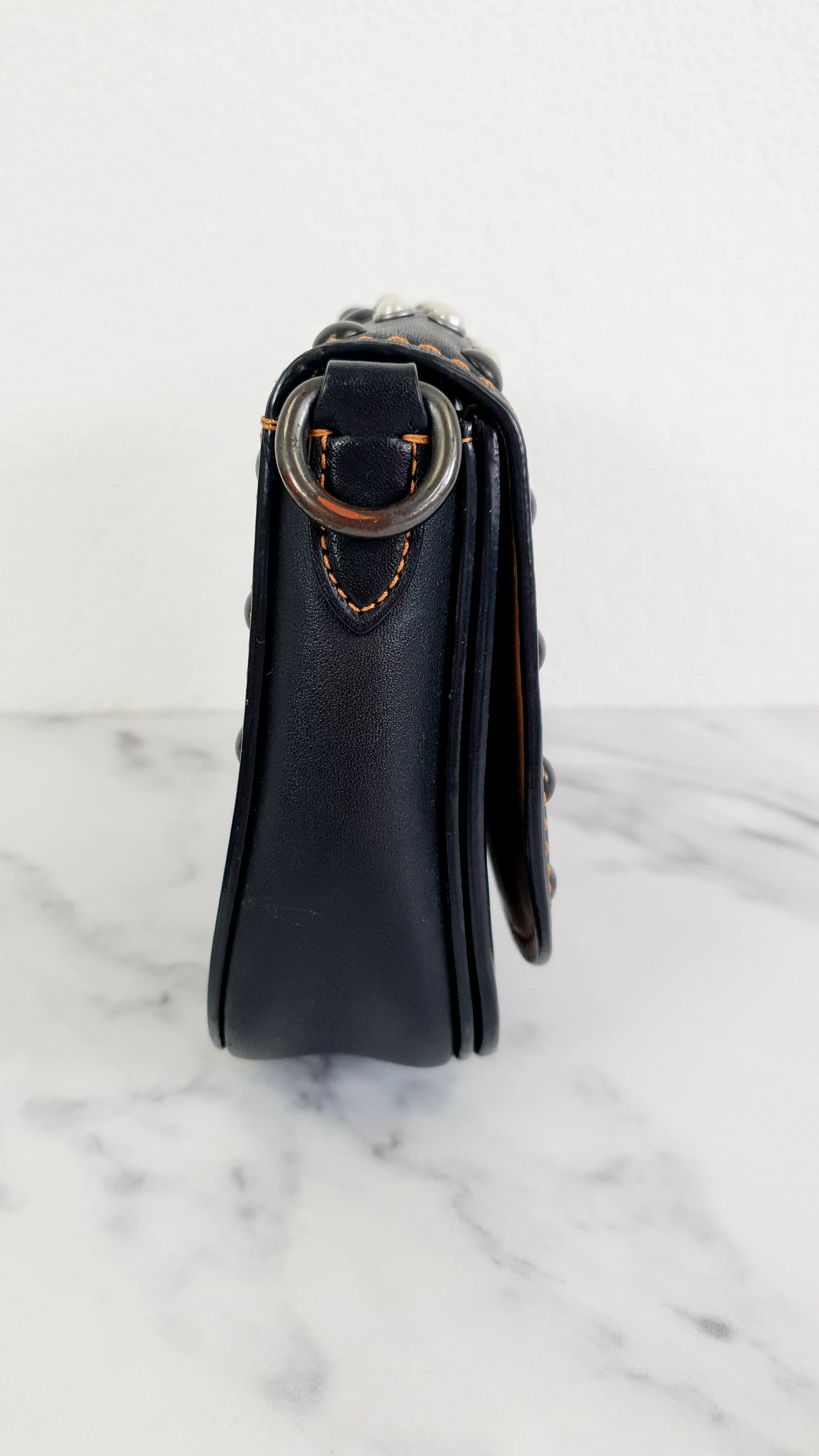 Coach 1941 Saddle 17 Bag with Western Rivets in Black - Crossbody Flap Bag - Coach F56564