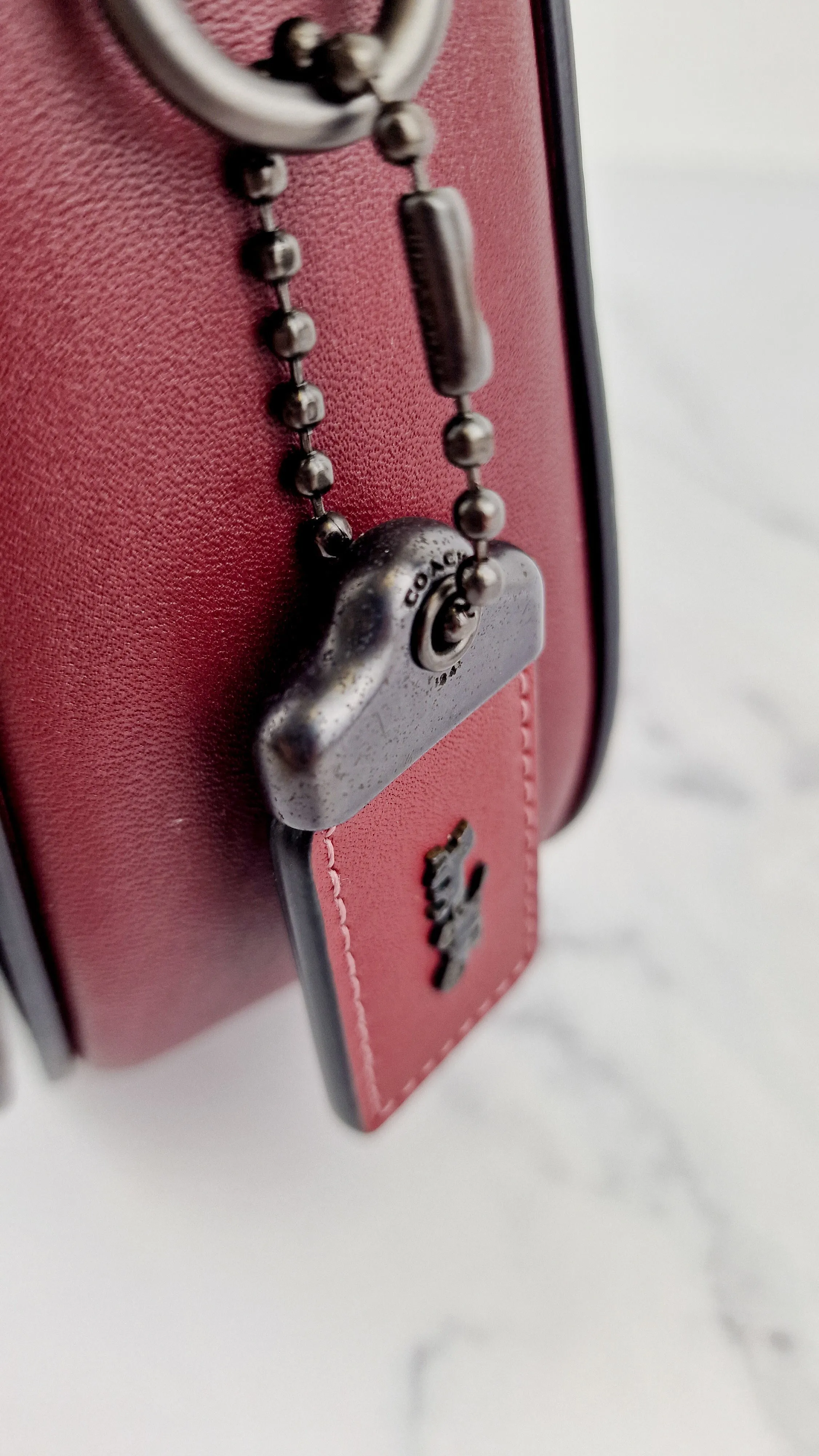 Coach 1941 Saddle 23 Bag in Burgundy Smooth Leather - Crossbody Shoulder Bag Red Brown - Coach 55036